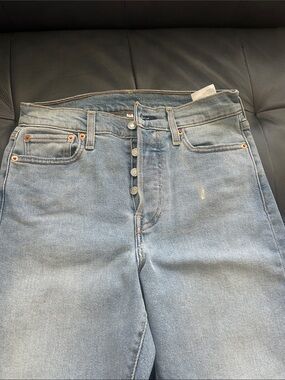 Levi's Light Blue Straight women Jeans with Button Fly